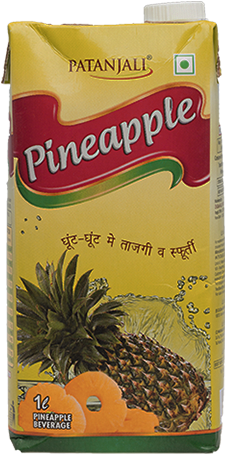 Patanjali Pineapple Juice -1l - Patanjali Apple Juice 1ltr (400x500), Png Download