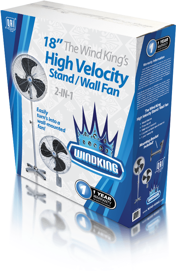 Wing King High Velocity Stand/wall Fan - Fan (642x916), Png Download