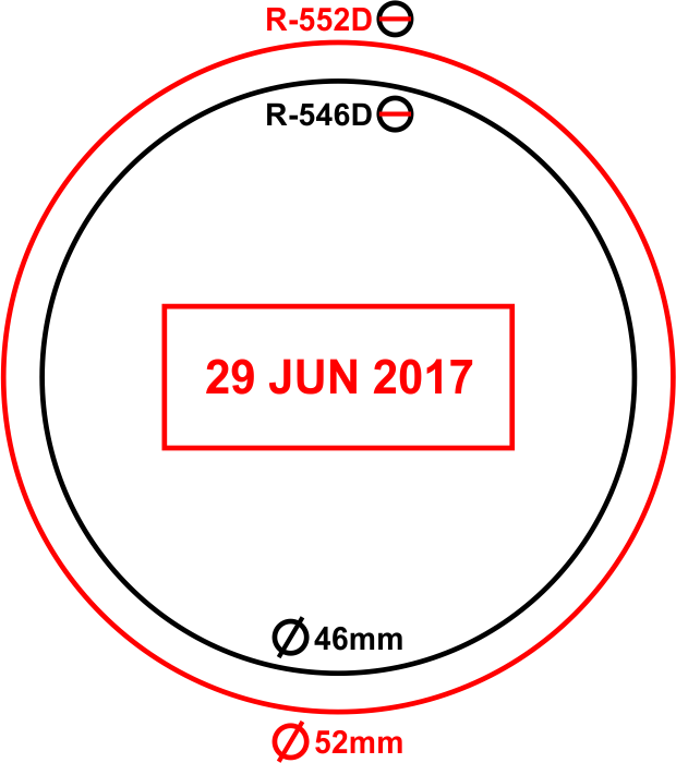 Round Date Stamp - Sport Club Internacional (620x700), Png Download