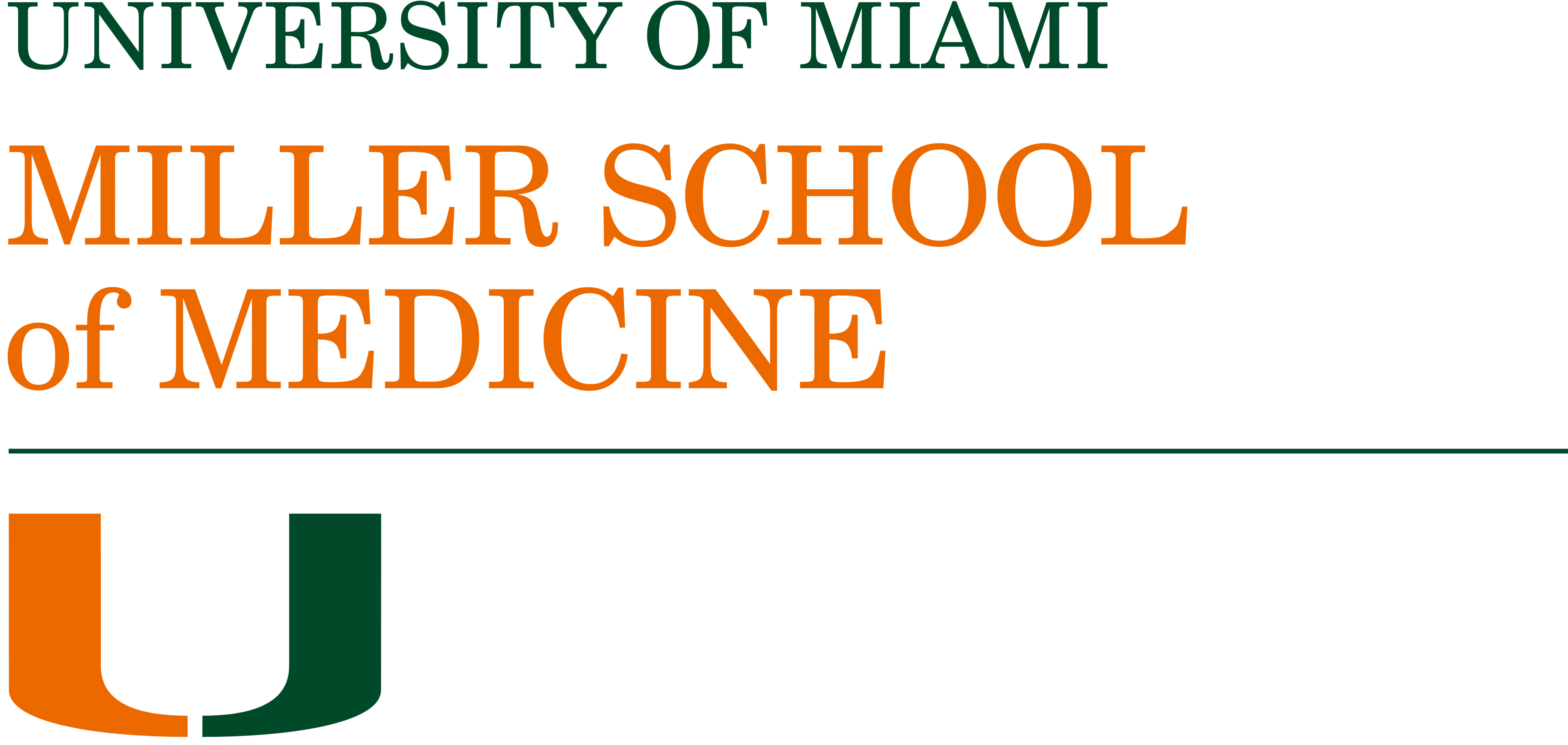 Miller School Of Medicine Logo - University Of Miami School Of Architecture Logo (3686x1884), Png Download