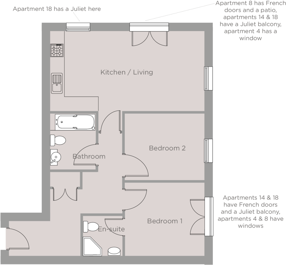 Hemingway Court Plans The Austen - Court (1000x1000), Png Download