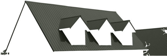Bronze Metal Roof - Hut (609x457), Png Download