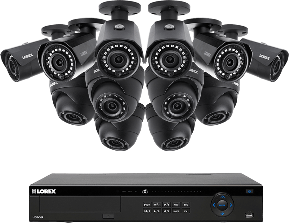 4k Ultra Hd Ip 8 Channel Nvr System With 6 Outdoor - 2k Super Hd Ip Camera System With 16 Color Night Vision (1200x800), Png Download
