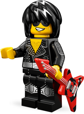 Rockstar - Lego Minifigures Series 12 Rock Star Minifigure - Loose (460x383), Png Download