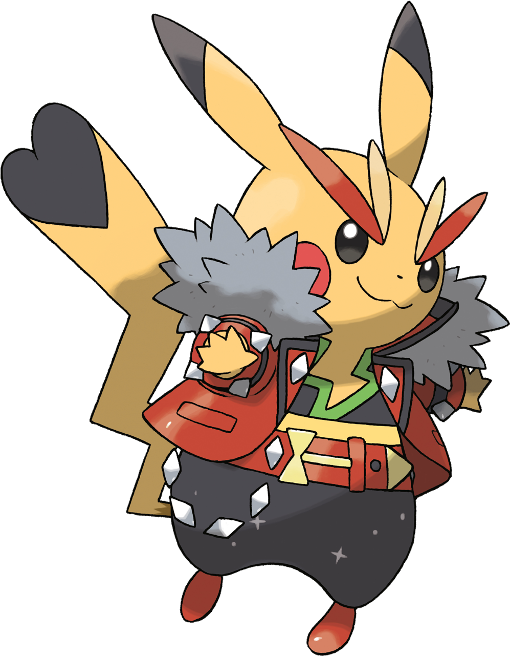 025 Pikachu Rock Star Shiny - Cosplay Pikachu (1005x1280), Png Download