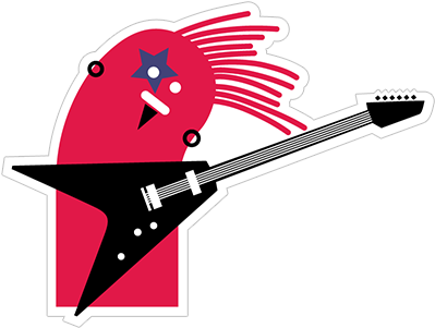 Rocker Rockstar Гитарист Гитаристус Рокстар - Graphic Design (490x317), Png Download