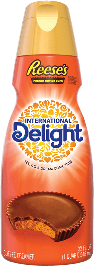 Reese's Peanut Butter Cup Coffee Creamer - Delight Coffee Creamer (800x860), Png Download