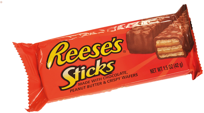 Reeses Sticks Peanut Butter Wafers 42g (700x372), Png Download