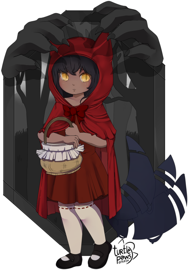 Little Red Riding Hood Branwen - Cartoon (803x994), Png Download