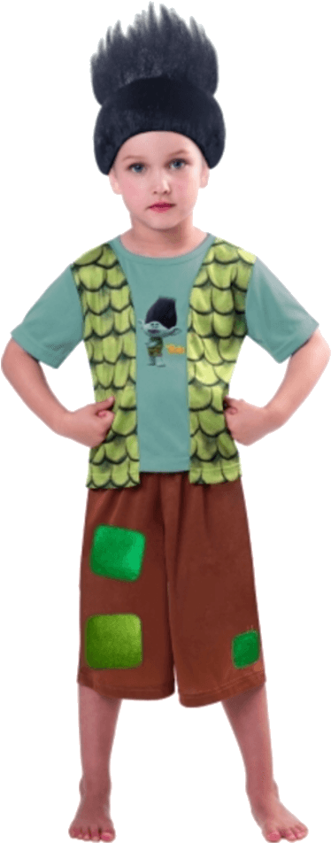 Trolls Costume For Kids (600x951), Png Download