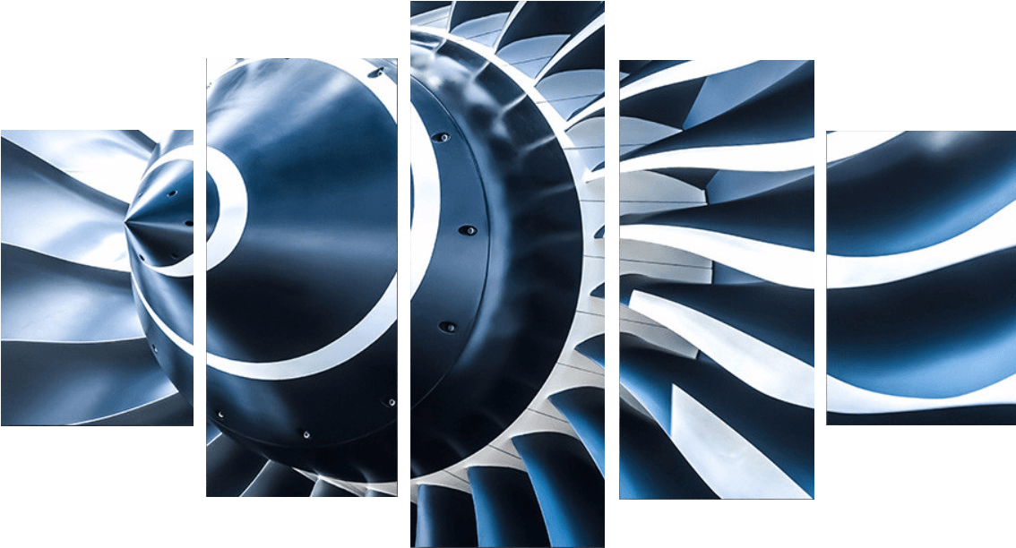 Aviation Turbine 5 Piece Canvas Wall Art - Ysdafen Modern Canvas Artwork Wall Decoration Print (1200x1200), Png Download
