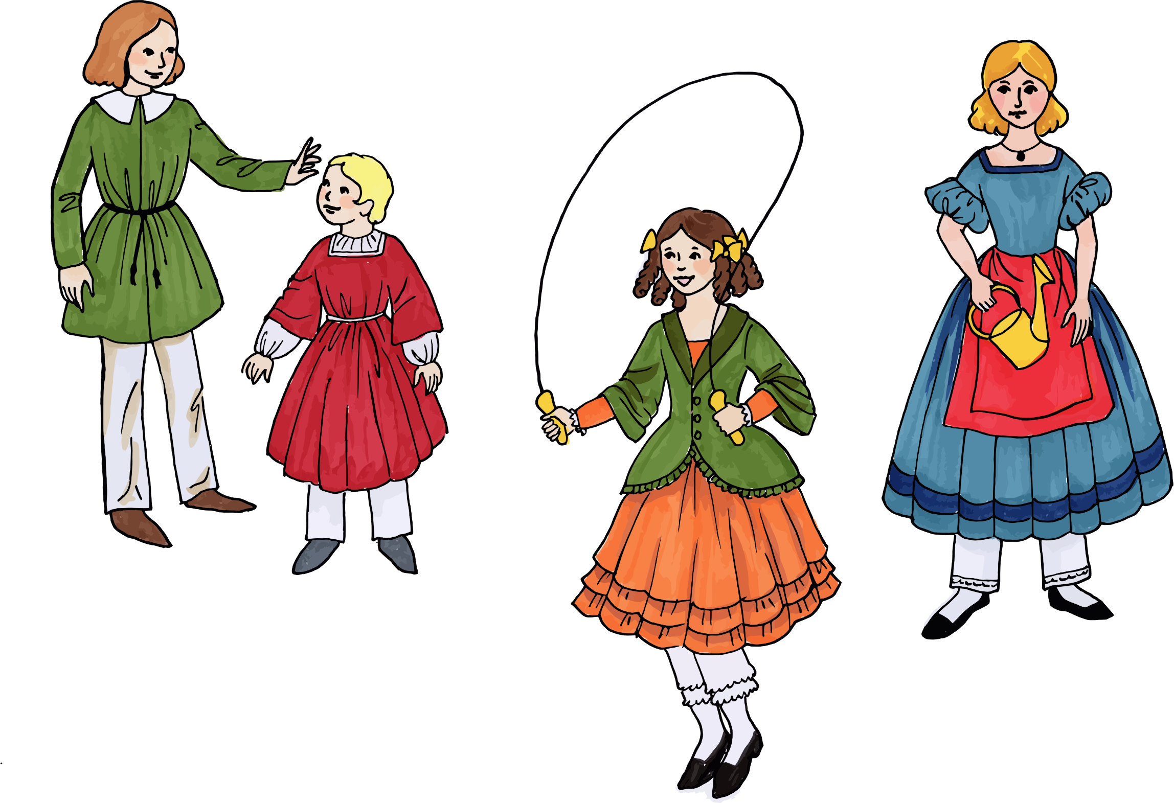 This Free Icons Png Design Of Vintage Children's Fashion (2296x1571), Png Download