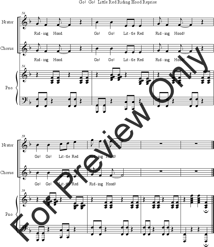 Little Red Riding Hood - Let The Church Say Amen Satb (816x1056), Png Download