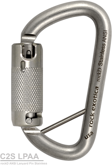 Rock Exotica Rock-d Auto-lock Steel Carabineer C2s (500x666), Png Download