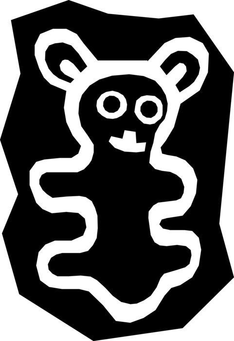 Vector Illustration Of Child's Stuffed Animal Teddy - Illustration (481x700), Png Download