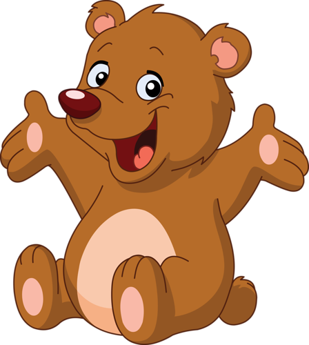 Happy Teddy Bear Clipart (448x500), Png Download