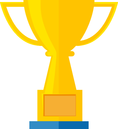 Grandes Campeones - Silueta De Copa De Campeon Png (414x452), Png Download