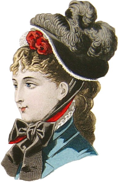 Free Vintage Image 19th Century Lady - Carving (384x590), Png Download