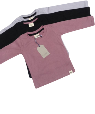 3-pack Long Sleeve Tops - Organic Layering Long-sleeve Tops - 3 Pack (384x480), Png Download