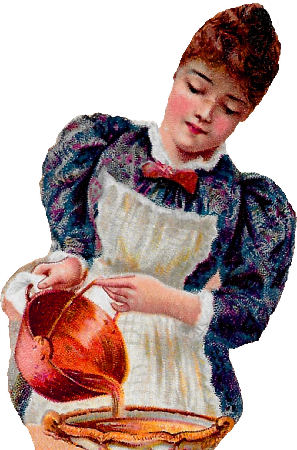 Victorian Woman Making Pie Download Image - History Of American Cooking [book] (1046x1600), Png Download