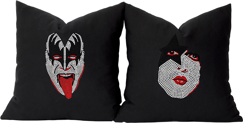 Kiss Demon Bling Crystal Throw Pillow (1000x1000), Png Download
