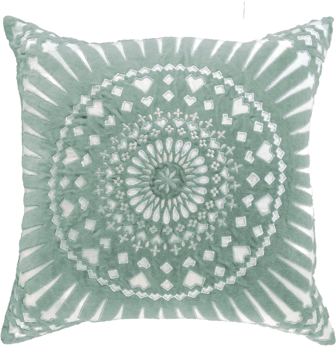 2121mscl - Mayan 22x22 Velvet Pillow - Navy - Bandhini Design (750x750), Png Download