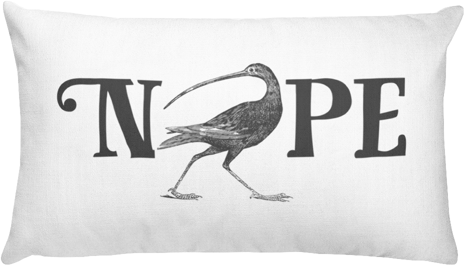 Nope Pillow - Effin Birds (1000x1000), Png Download