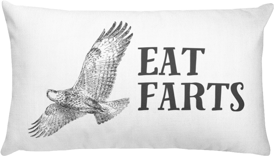 Eat Farts Pillow - Effin Birds Eat Farts (1000x1000), Png Download
