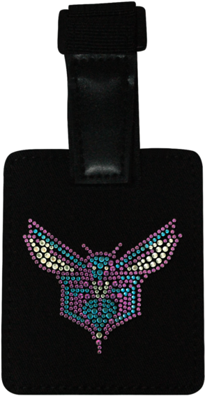 Charlotte Hornets Rhinestone Luggage Tag - Miami (400x600), Png Download