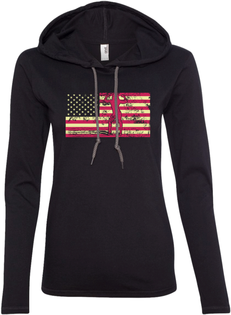 Female Bodybuilder Silhouette On The American Flag - Roses Are Red, Barbells Are Not, My Booty Hurts, Because (1024x1024), Png Download