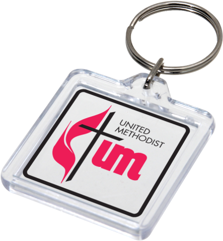 Acrylic Square Keychain - Plastic Key Chains Png (500x500), Png Download