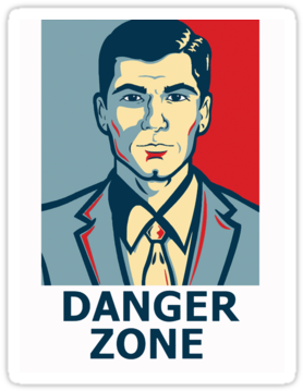Sterling Archer Danger Zone Archer - Archer Danger Zone (375x360), Png Download