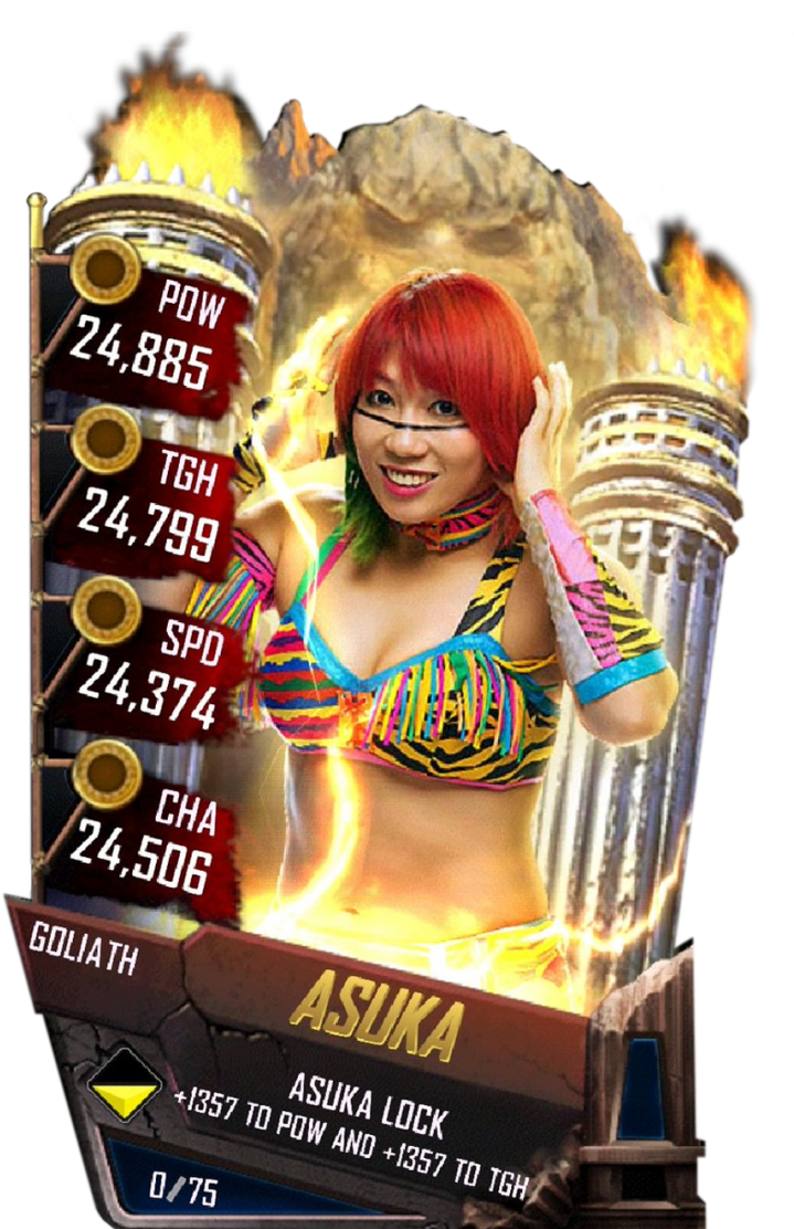 Asuka S4 20 Goliath - Wwe Supercard Goliath Cards (733x1158), Png Download