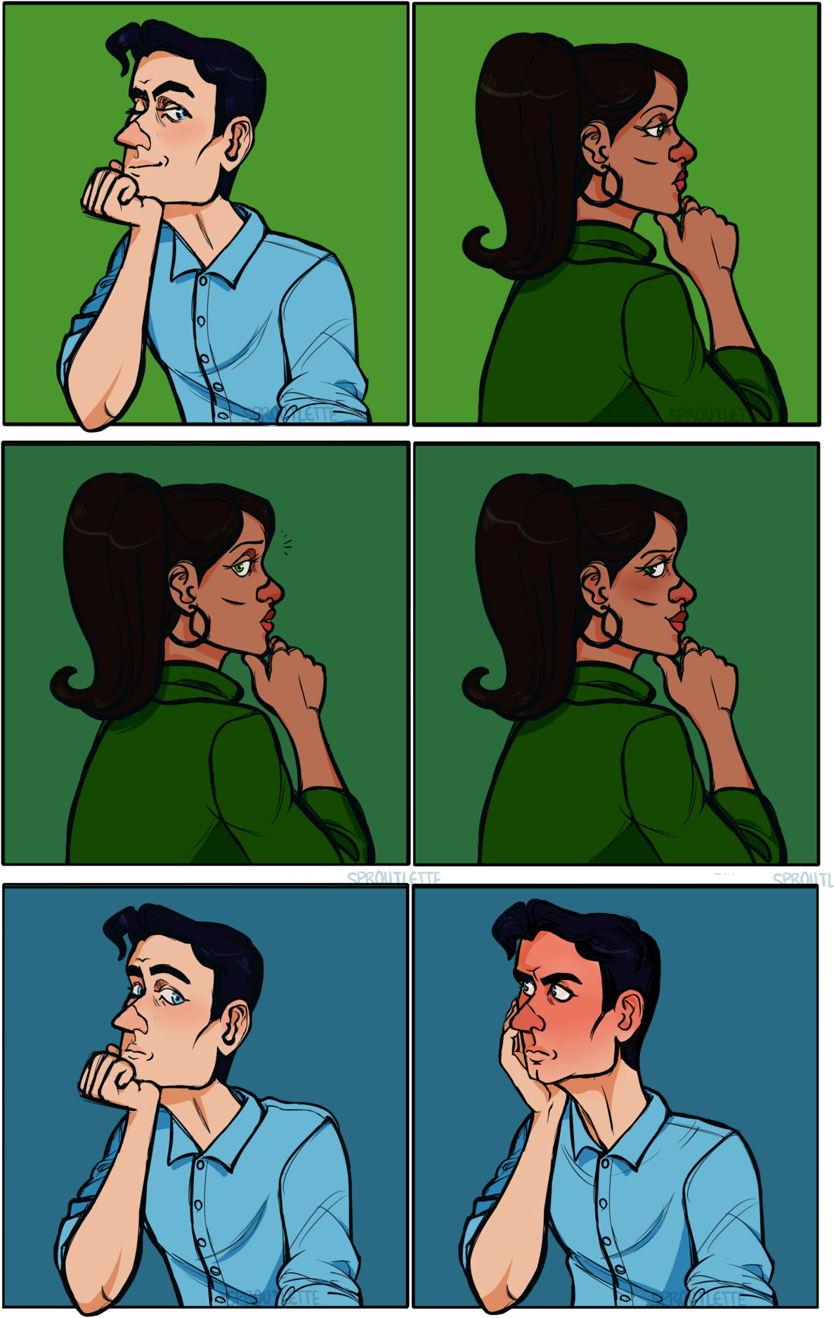 My Art Pj Draws Archer Sterling Archer Lana Kane Larcher - Cartoon (1202x1920), Png Download