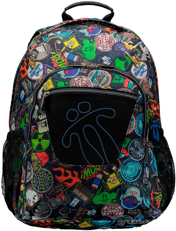 Totto Crayola Schoolbag/backpack - Boys - Black/multicoloured (1000x1000), Png Download