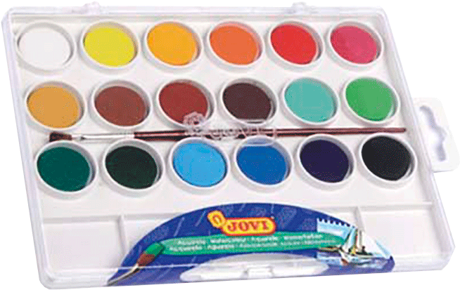 Comentarios - Acuarela Jovi 18 Colores Estuche De Plastico (689x525), Png Download