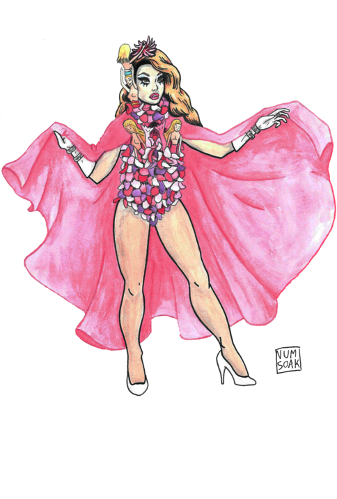 Drags Acuarela - Illustration (820x795), Png Download