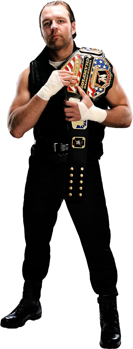 Dean Ambrose Us Champion By The Rocker 69-d67t2og - Daniel Bryan United States Champion (507x1191), Png Download