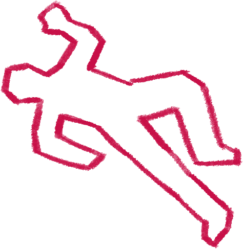 Chalk Outline (618x618), Png Download