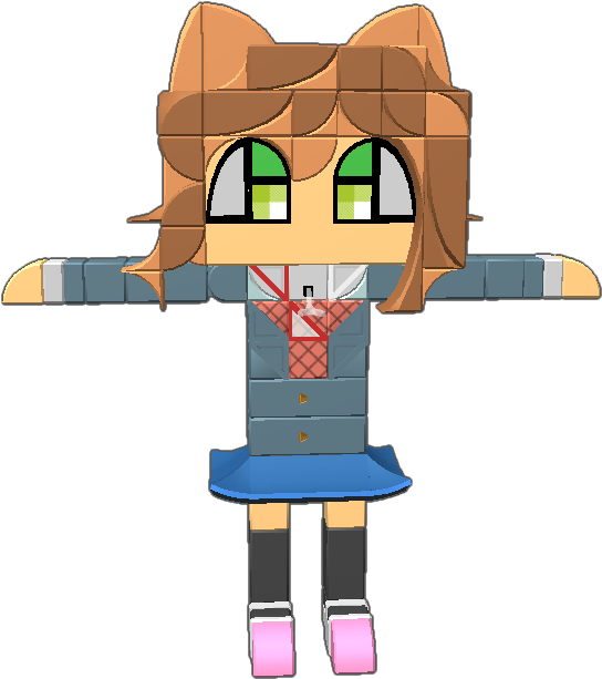 This Is Monika From Ddlc /doki Doki Literature Club\ - Cartoon (768x768), Png Download