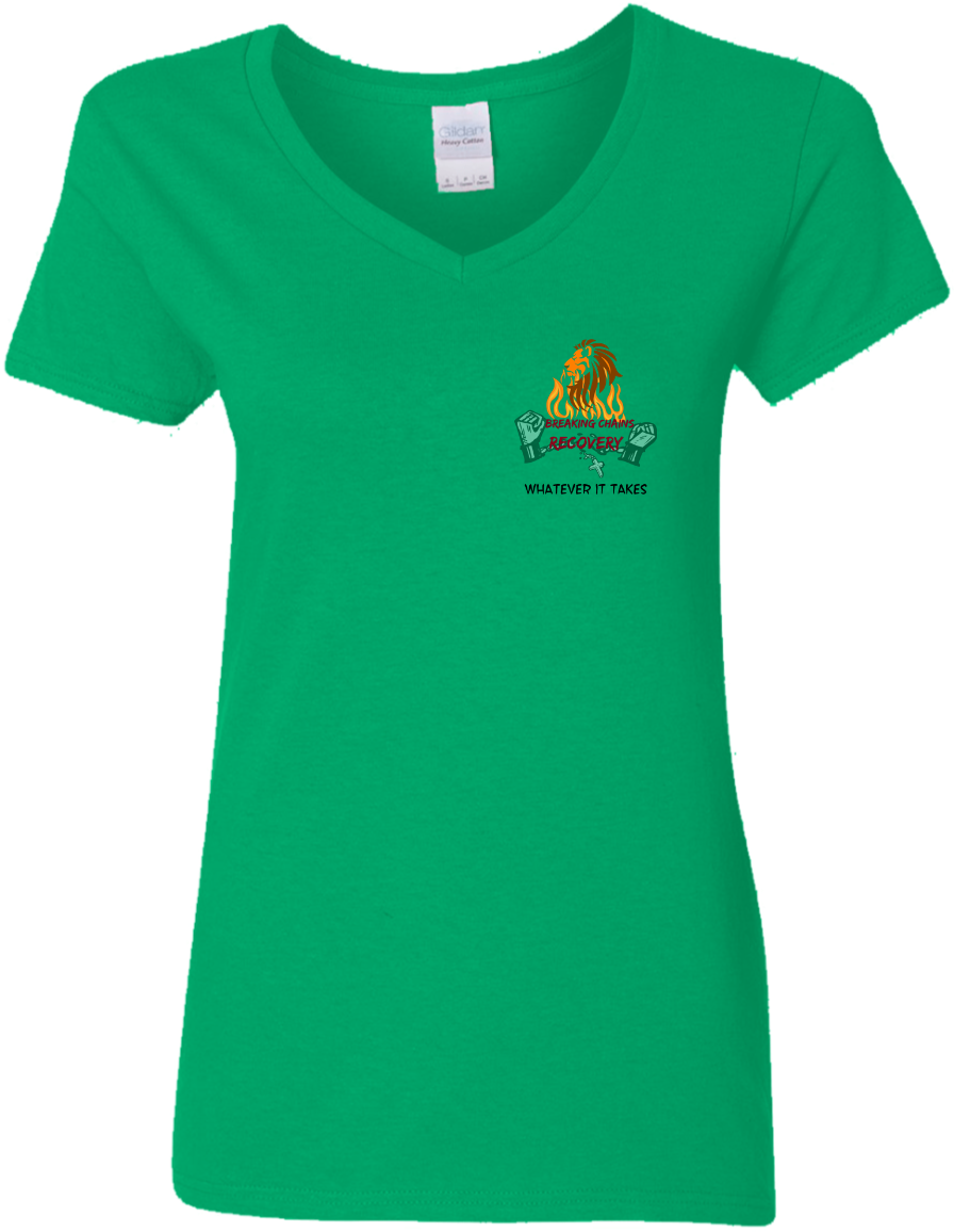 Breaking Chains Recovery Ladies' - Gildan 64000l Irish Green (1155x1155), Png Download