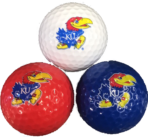 Kansas Jayhawks Golf Ball 3-pack - Kansas Jayhawks Baby Onesie (720x540), Png Download
