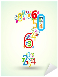 Question Mark , Colored Vector Font From Numbers Sticker - Question Mark And Numbers (400x400), Png Download