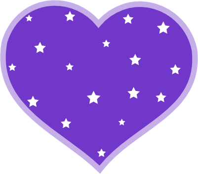 Compurple Heart Star - Heart And Star Clip Art (401x352), Png Download