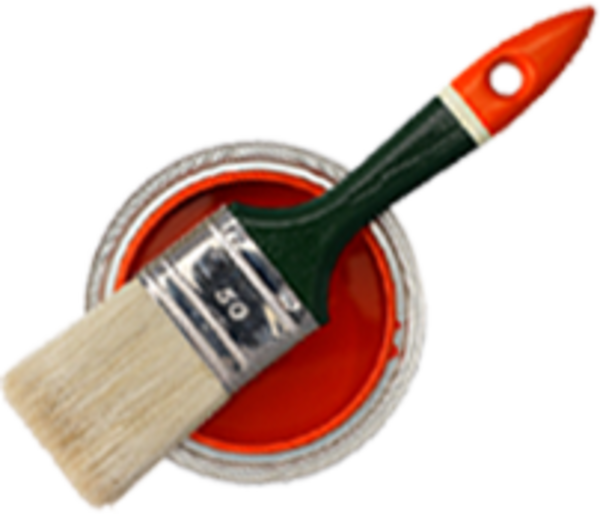 Paint Brush And Paint Tin (600x514), Png Download
