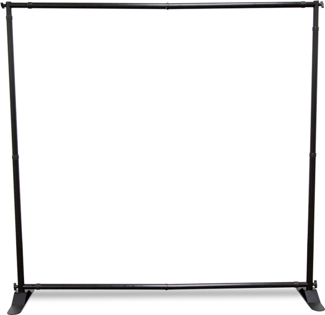 Adjustable Banner Stand - Displaysense 5ft Black Heavy Duty Clothes Rail (1000x1000), Png Download