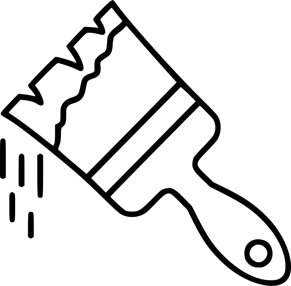 Brush Paint Pencil Dye Paintwork Painting Comments - Vector Graphics (980x962), Png Download