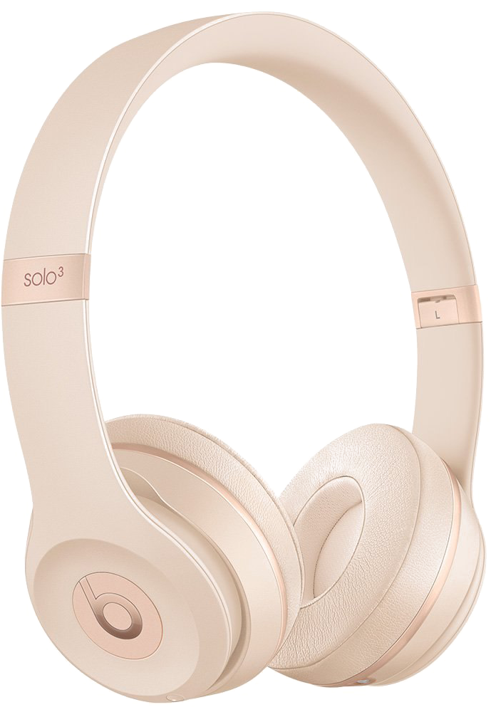 Rose Gold Headphone Transparent Image - Headphones (1000x1000), Png Download
