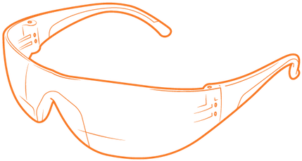 Personal Protective Equipment - Safety Glasses Illustration (500x282), Png Download