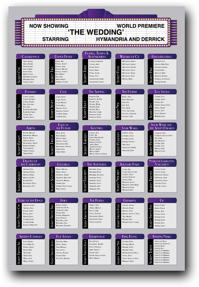 Marquee Seating Chart - Number (1000x1000), Png Download